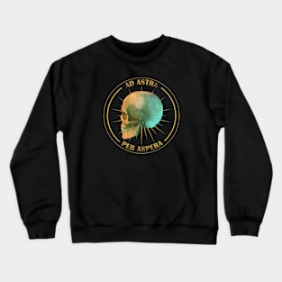 Ad Astra Per Aspera - Yellow Skull Crewneck Sweatshirt